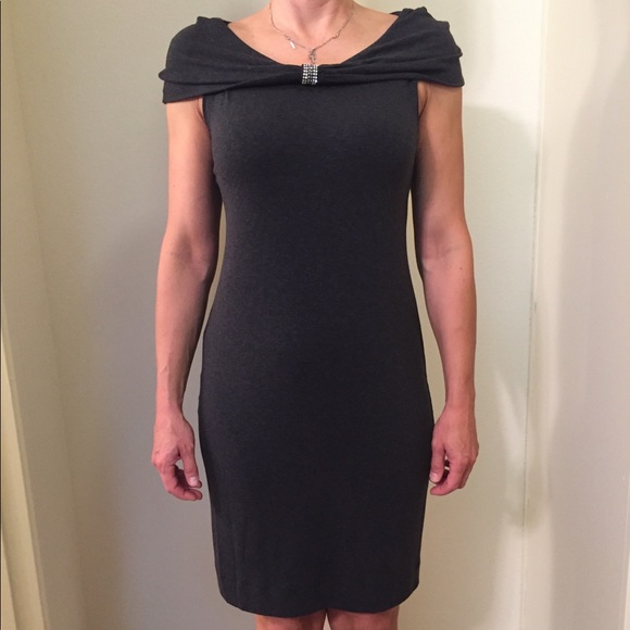 LOVE MOSCHINO. NEW dark gray dress size 8 , ITALY - Picture 1 of 8